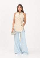 VICOLO gilet incrociato Mandorla beige, donna. TAB1669 MA VICOLO 