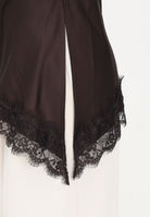 VICOLO Sottogiacca marrone da donna con pizzo e spacco TAB1703 MO VICOLO 