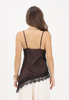 VICOLO Sottogiacca marrone da donna con pizzo e spacco TAB1703 MO VICOLO 
