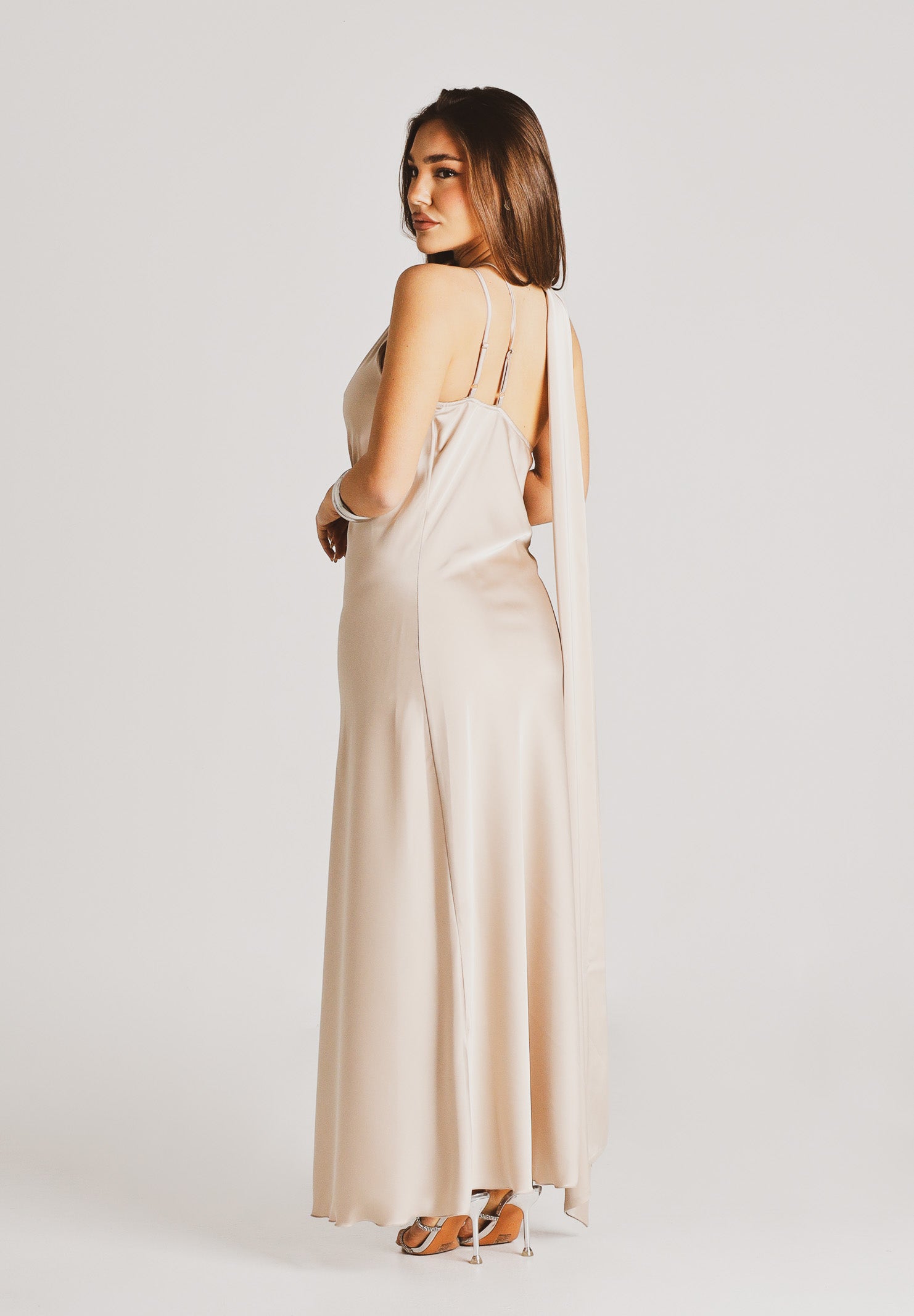 VICOLO Abito lungo champagne da donna TAB1736 CH VICOLO 