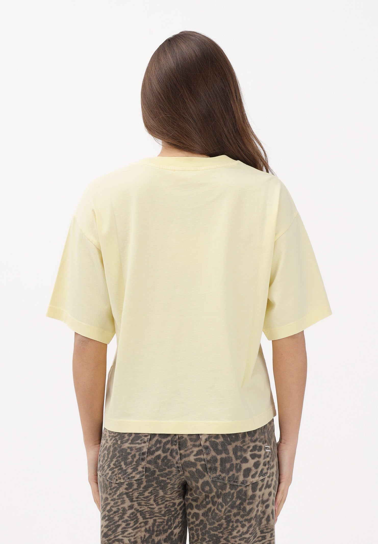 VICOLO T-shirt a manica corta gialla da donna UAB0022 ABU202 VICOLO 