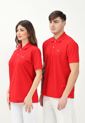 LACOSTE Polo rossa per uomo e donna con patch logo coccodirllo 1212 240 LACOSTE 