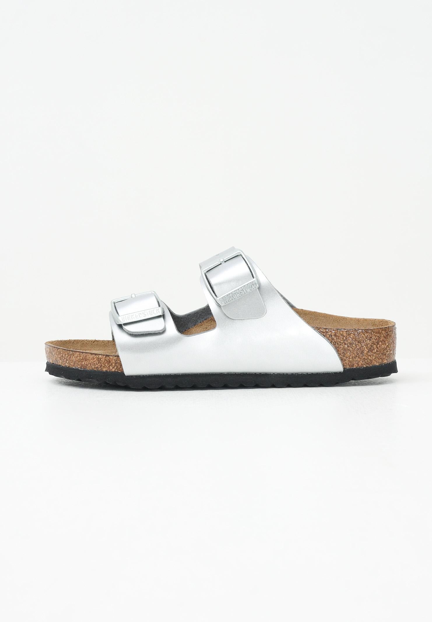 BIRKENSTOCK Ciabatte Arizona argento da bambina 1019400 . BIRKENSTOCK 