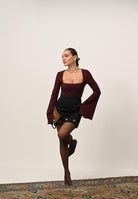 NOELL MAGGINI Gonna corta nera da donna con dettagli metallici 00126087 NE NOELL MAGGINI 