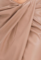 ALMA SANCHEZ Gonna midi Gaeta in ecopelle color cammello da donna AS2526049EP 122 ALMA SANCHEZ 