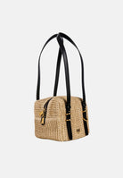 PINKO Borsa a spalla CUBIC in rafia beige da donna 106465A391 C24Q PINKO 