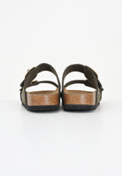 BIRKENSTOCK Ciabatte Sydney Cushion Buckle verde da donna 1030888 . BIRKENSTOCK 