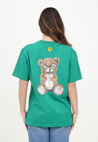 BARROW T-shirt a manica corta verde per uomo e donna con stampa teddy S5BWUATH150 BW030 BARROW 