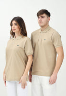 LACOSTE Polo beige per uomo e donna con patch logo coccodirllo 1212 02S LACOSTE 