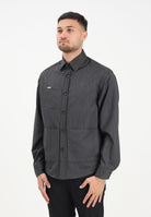 YES LONDON Camicia a manica lunga grigia da uomo XCM7209 AN YES LONDON 