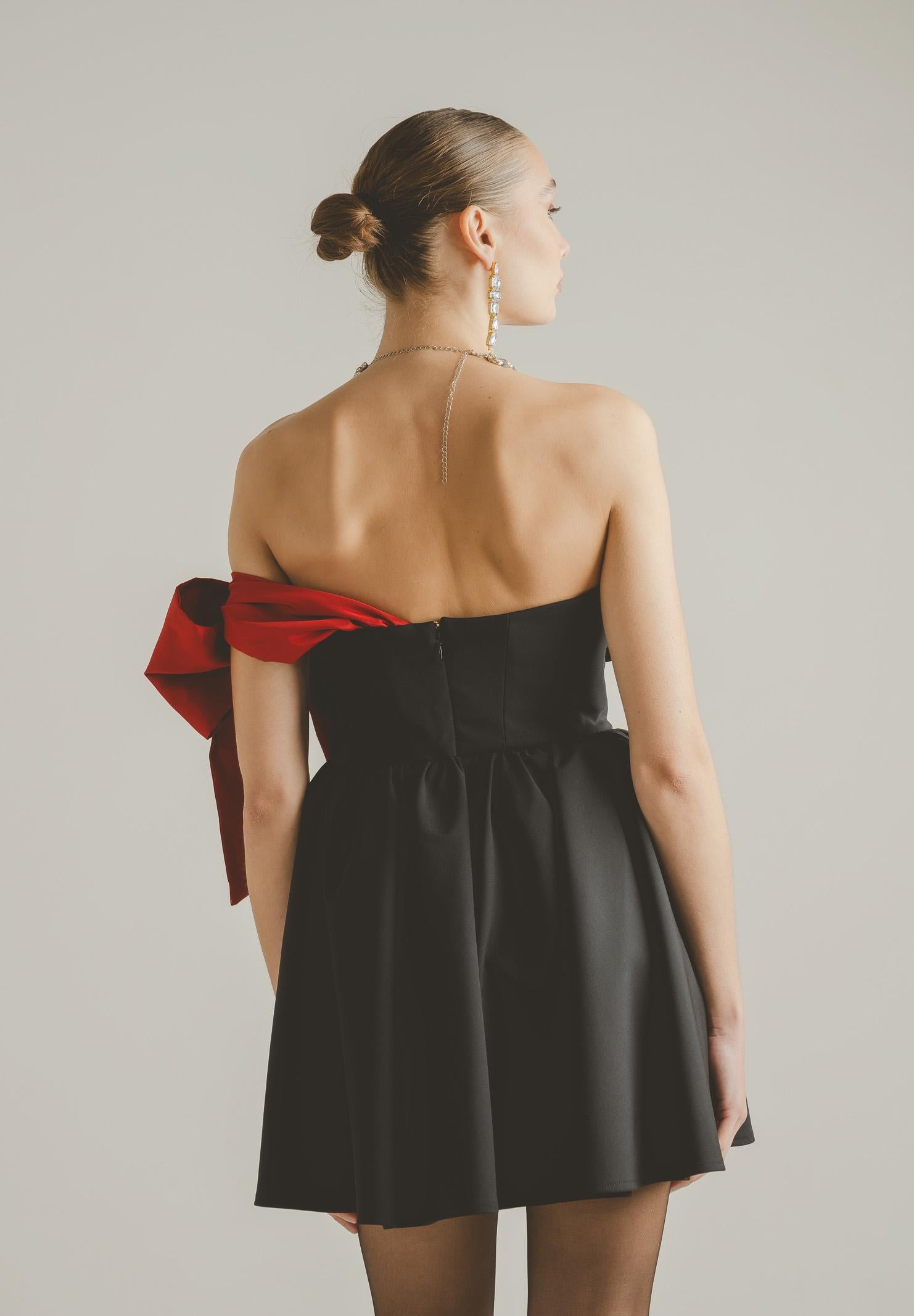 SANTAS Abito corto GRÂCE nero da donna PV2617 RONE SANTAS 