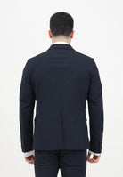 Giacca monopetto blu da uomo con spilla fly <BR/> 5SA652/A2LH C166 PATRIZIA PEPE 