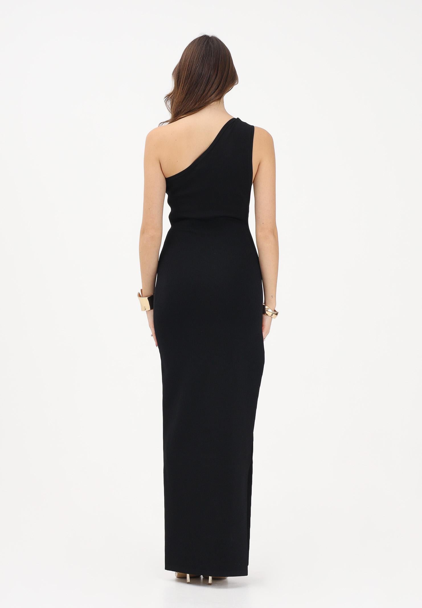 ELISABETTA FRANCHI Abito lungo nero da donna con dettaglio gioiello AM43B62E2 110 ELISABETTA FRANCHI 