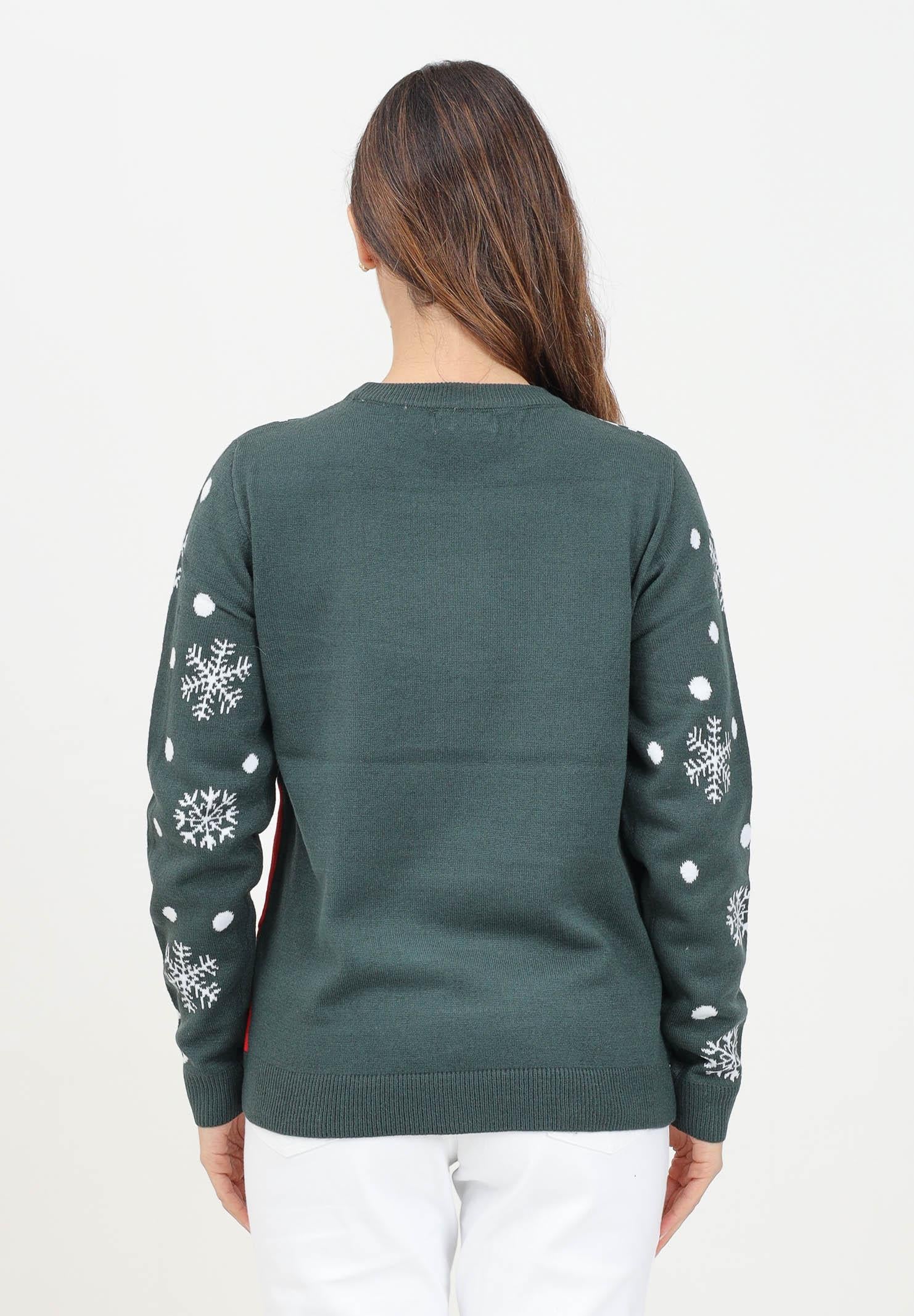 JDY Maglioncino girocollo verde da donna con renna 15238375 Green Gables JDY 