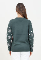 JDY Maglioncino girocollo verde da donna con renna 15238375 Green Gables JDY 