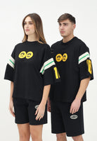 BARROW T-shirt a manica corta nera per uomo e donna con grafica Barrow S5BWUATH030 110 BARROW 