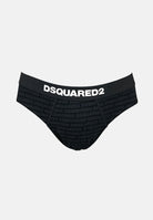 DSQUARED2 Slip nero da uomo con logo all-over D9H135510S 001 DSQUARED2 