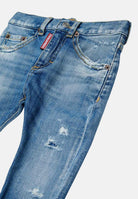 DSQUARED2 Jeans slim in denim chiaro da neonato DQ01TCD0AFN DQ01 DSQUARED2 