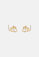 ELISABETTA FRANCHI Orecchini oro da donna con logo e strass OR66A62E2 U95 ELISABETTA FRANCHI 