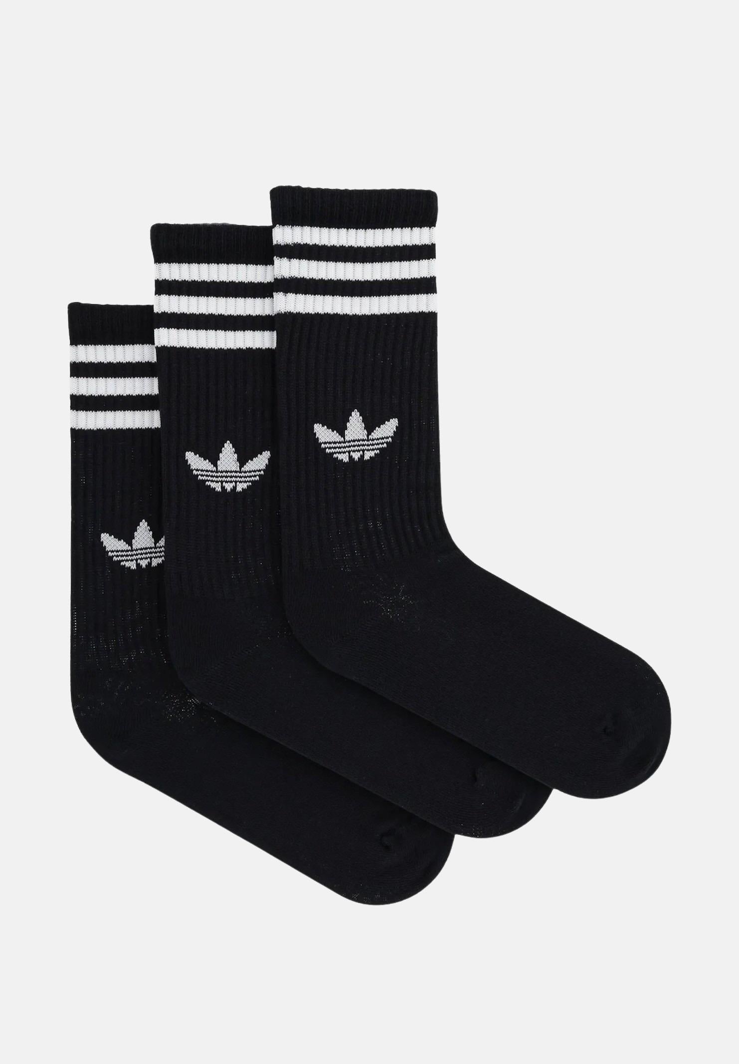 ADIDAS ORIGINALS Calzini con 3 Stripes, 3 paia, neri per uomo e donna JV7402 . ADIDAS ORIGINALS 