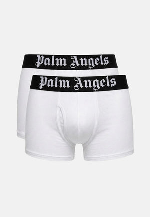 PALM ANGELS Boxer (2 paia) bianchi da uomo con elastico logato PLA1UMBTR11BI WH PALM ANGELS 