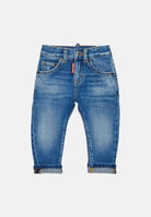 DSQUARED2 Jeans in denim blu da neonato DQ01TCD0ABX DQ01 DSQUARED2 