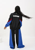 BARROW Giacca a vento nera da donna con stampe e inserti blu e in pizzo rosso F5BWWOJK107 110 BARROW 