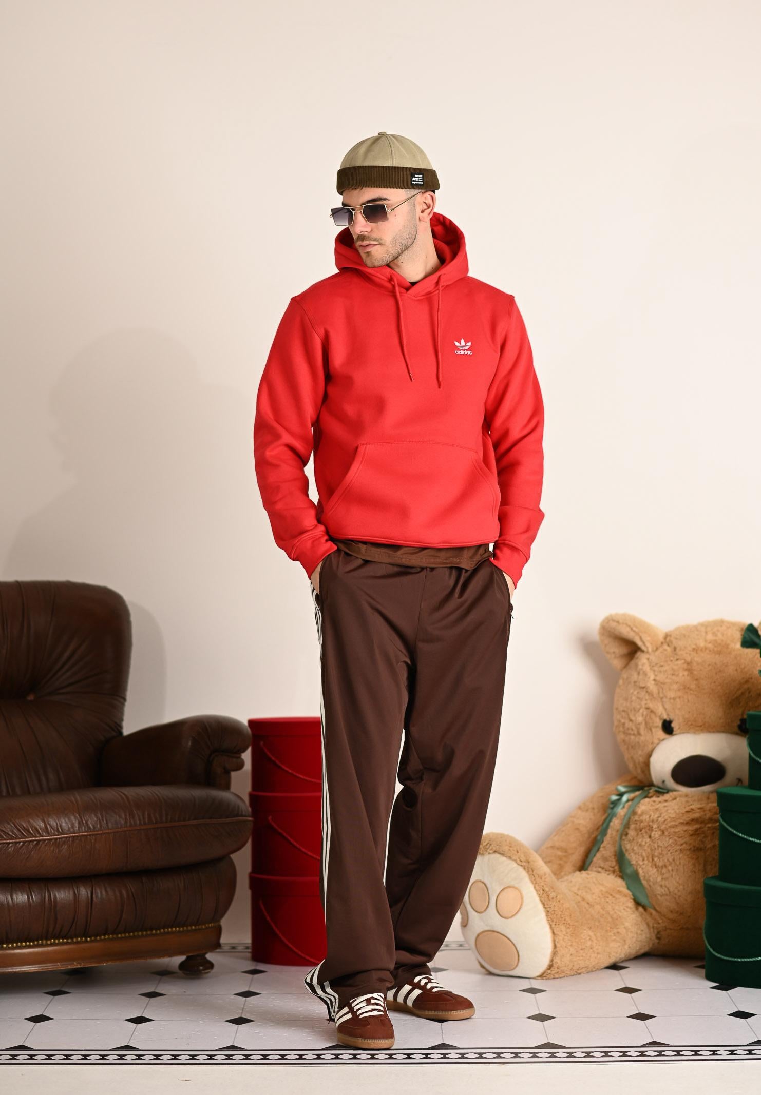 ADIDAS ORIGINALS Pantalone sportivo adicolor Classics Firebird marrone da uomo KA0482 . ADIDAS ORIGINALS 