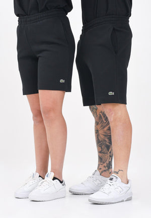 LACOSTE Shorts sportivo nero per uomo e donna con logo GH9860 031 LACOSTE 