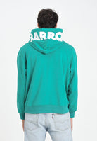BARROW Felpa verde smeraldo per uomo e donna con cappuccio logato F5BWUAHS058 309 BARROW 