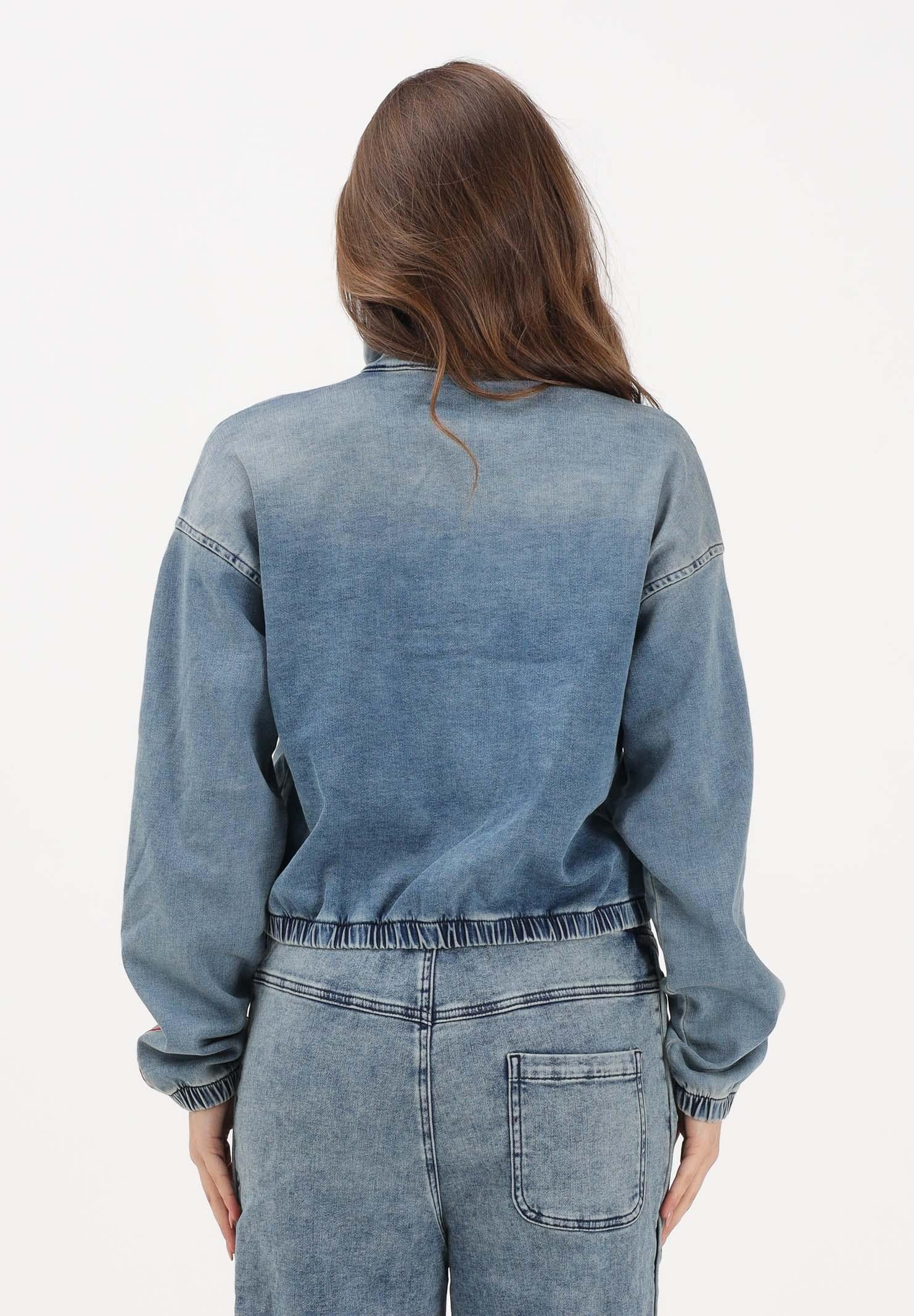 DIESEL Giubbotto di jeans in denim medio per donna, ragazzi e bambini con logo ricamato J02540KXBRS K01 DIESEL 