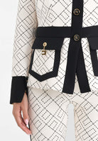 ELISABETTA FRANCHI Giacca panna da donna con fantasia GIS0156E2 EF1 ELISABETTA FRANCHI 