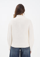 TOMMY JEANS Maglioncino a collo alto panna da donna con logo DW0DW21676YBH  TOMMY JEANS 