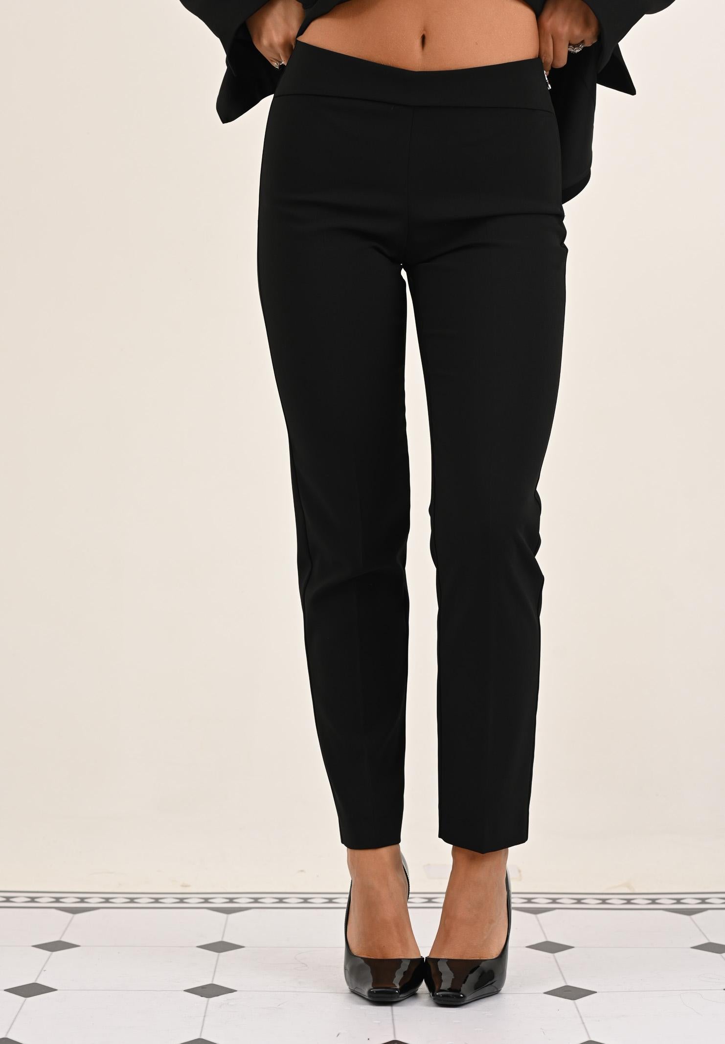 PATRIZIA PEPE Pantalone a sigaretta nero da donna 8P0730A6F5 K103 PATRIZIA PEPE 