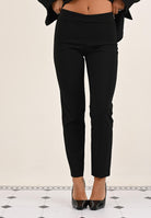 PATRIZIA PEPE Pantalone a sigaretta nero da donna 8P0730A6F5 K103 PATRIZIA PEPE 