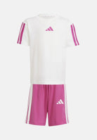 ADIDAS PERFORMANCE Completino Essentials bianco e fucsia da bambina JC9620 . ADIDAS PERFORMANCE 