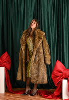 DSQUARED2 Pelliccia lunga in eco-pelliccia beige per donna e ragazze DQ3057D0AEB DQ716 DSQUARED2 