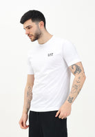 EA7 T-shirt a manica corta bianca da uomo con stampa logo 8NPT25PJVPZ 1100 EA7 