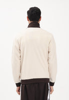 ADIDAS ORIGINALS Felpa con zip BECKENBAUER panna e marrone da uomo KQ9491 . ADIDAS ORIGINALS 