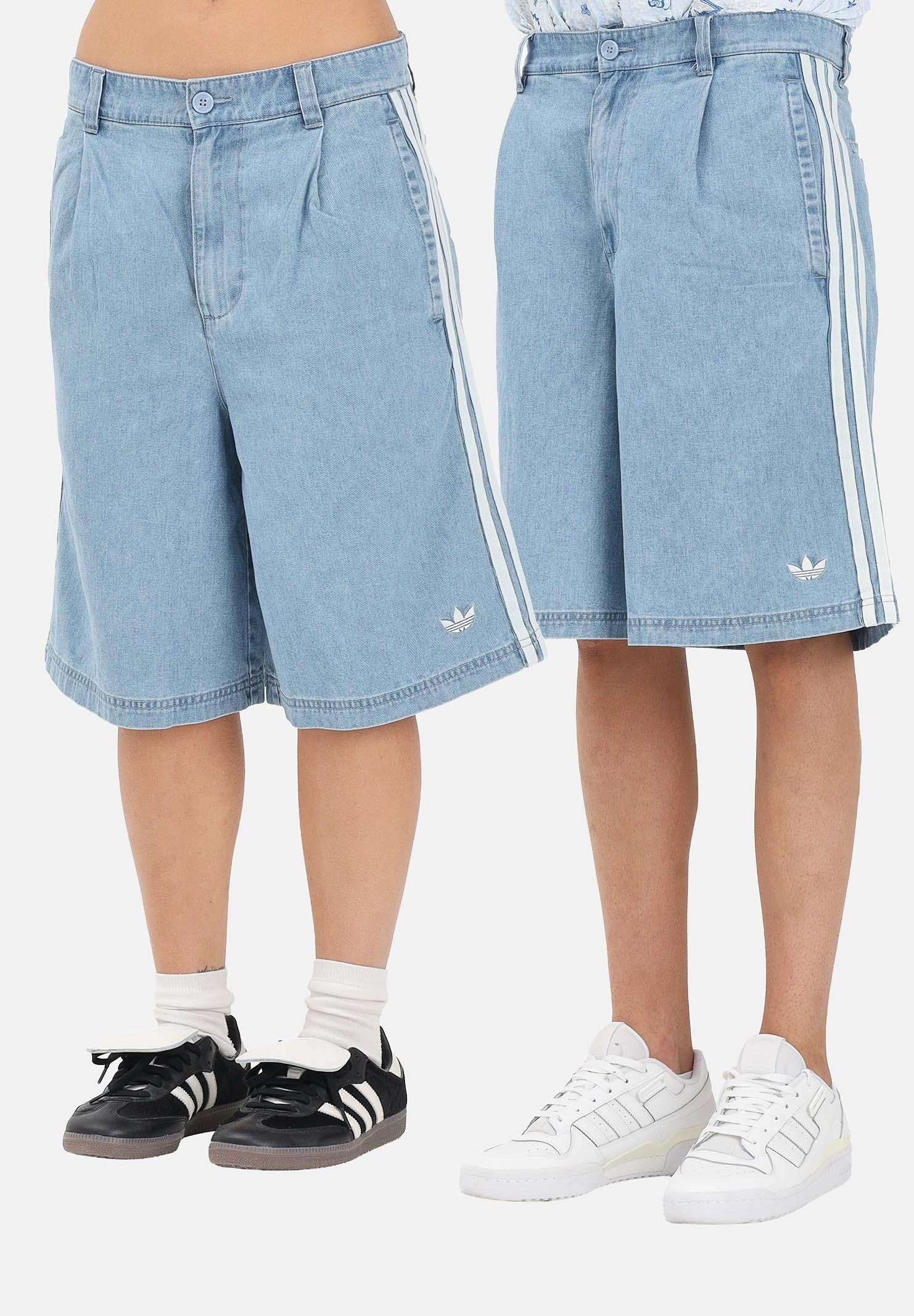 ADIDAS ORIGINALS Shorts CHINO in denim chiaro per uomo e donna KX1192 . ADIDAS ORIGINALS 
