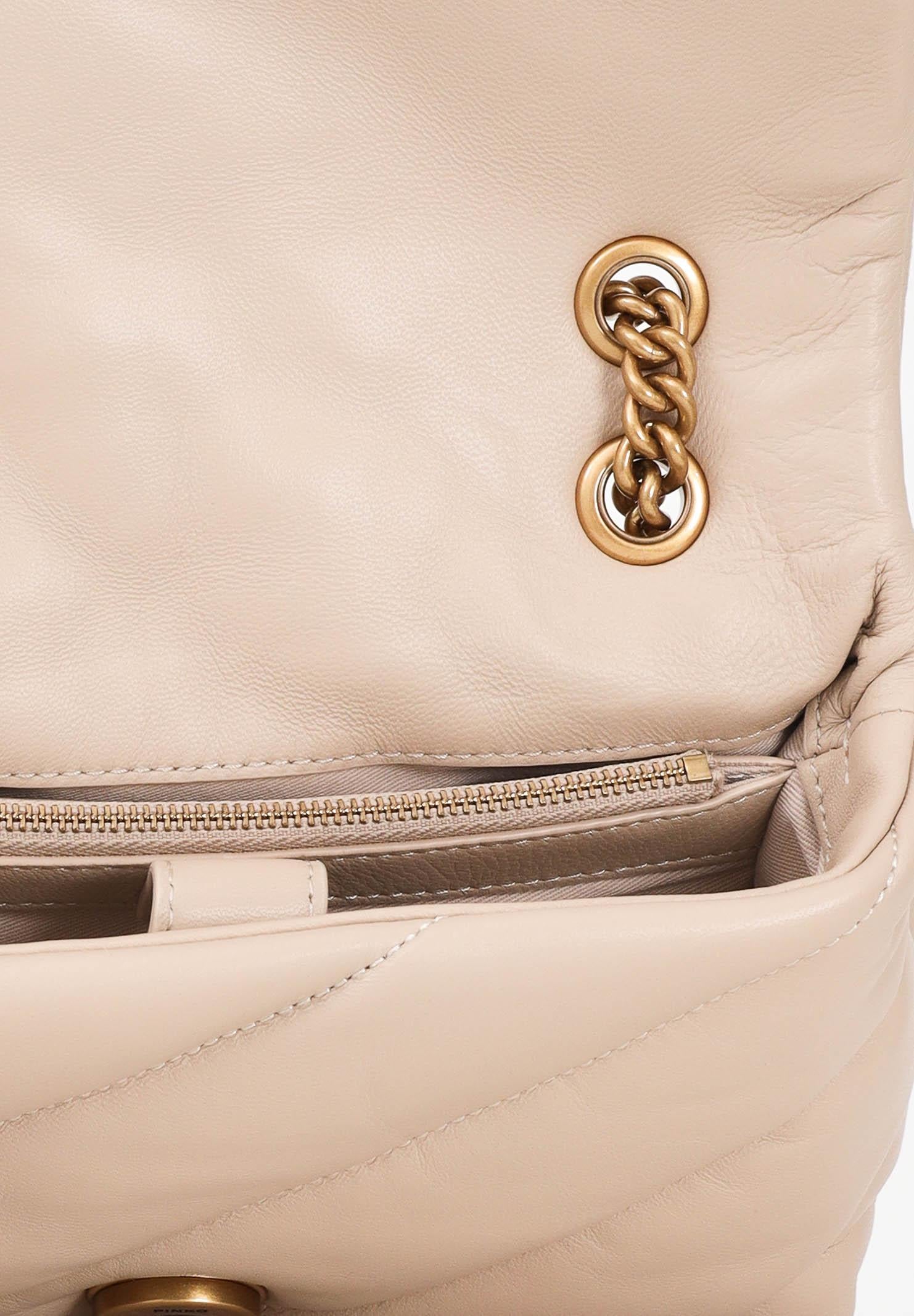 PINKO Borsa a tracolla Mini Love Bag Puff nude da donna 100039A0F2 C50Q PINKO 