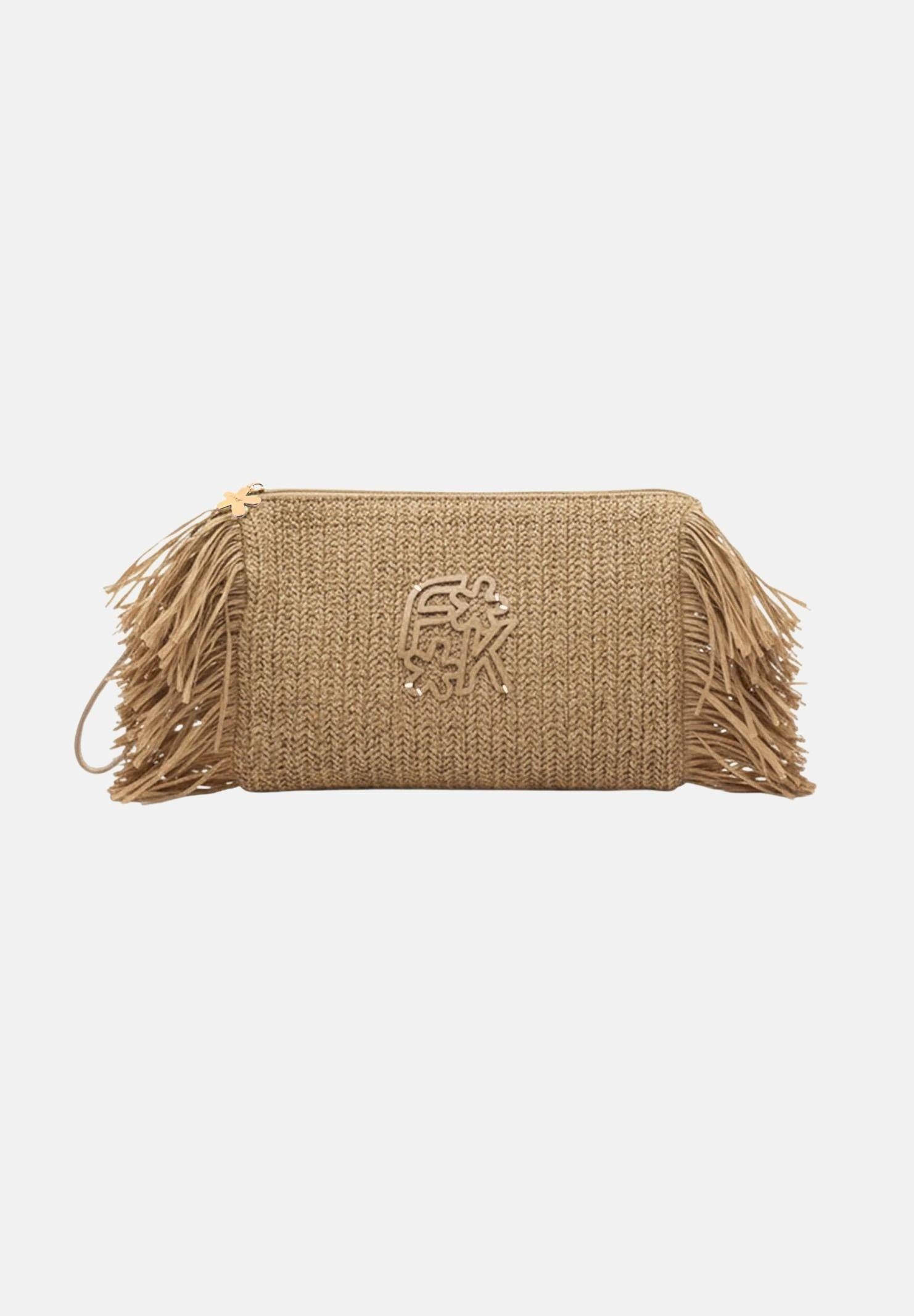 F**K Pochette in rafia beige da donna FA26-SW0050BG . F**K 