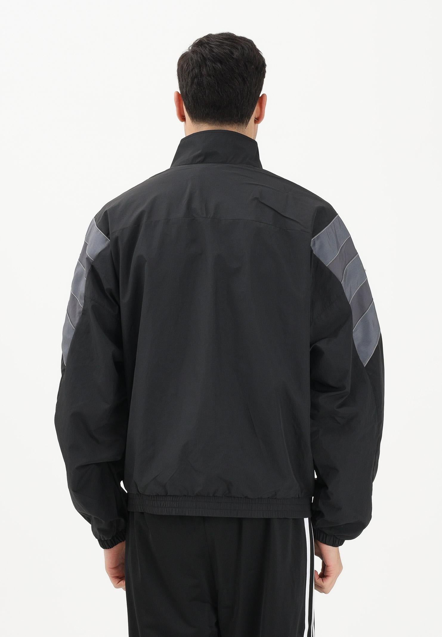 ADIDAS ORIGINALS Giacca a vento SANTIAGO nera e grigia da uomo KS8326 . ADIDAS ORIGINALS 