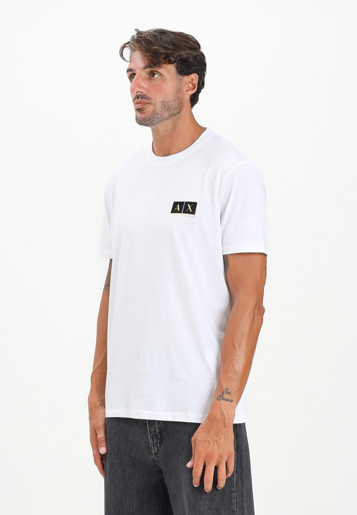 ARMANI EXCHANGE T-shirt a manica corta bianca da uomo arricchita da un piccolo logo AX XM001911AF10356 M0247 ARMANI EXCHANGE 