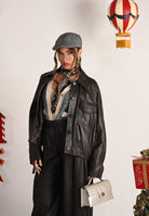 VICOLO Giubbotto di pelle marrone da donna TF0272 FU691 VICOLO 