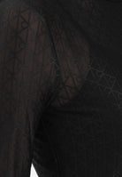 CALVIN KLEIN JEANS Abito midi nero da donna con fettuccia con emblem logo all-over LV047E229GUB1 . CALVIN KLEIN JEANS 