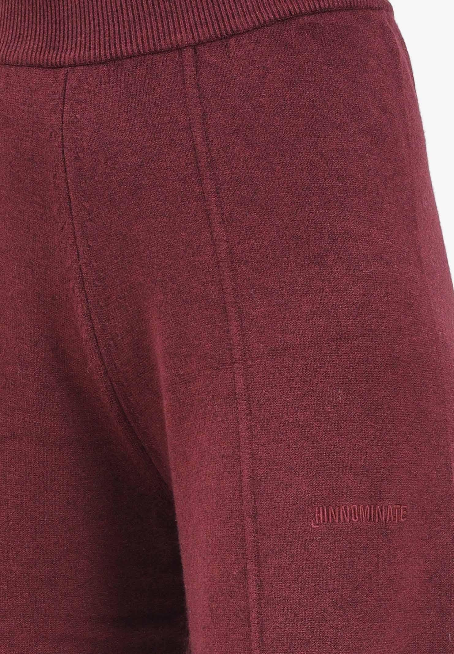 HINNOMINATE: Pantaloni in Maglia Bordeaux per Donna