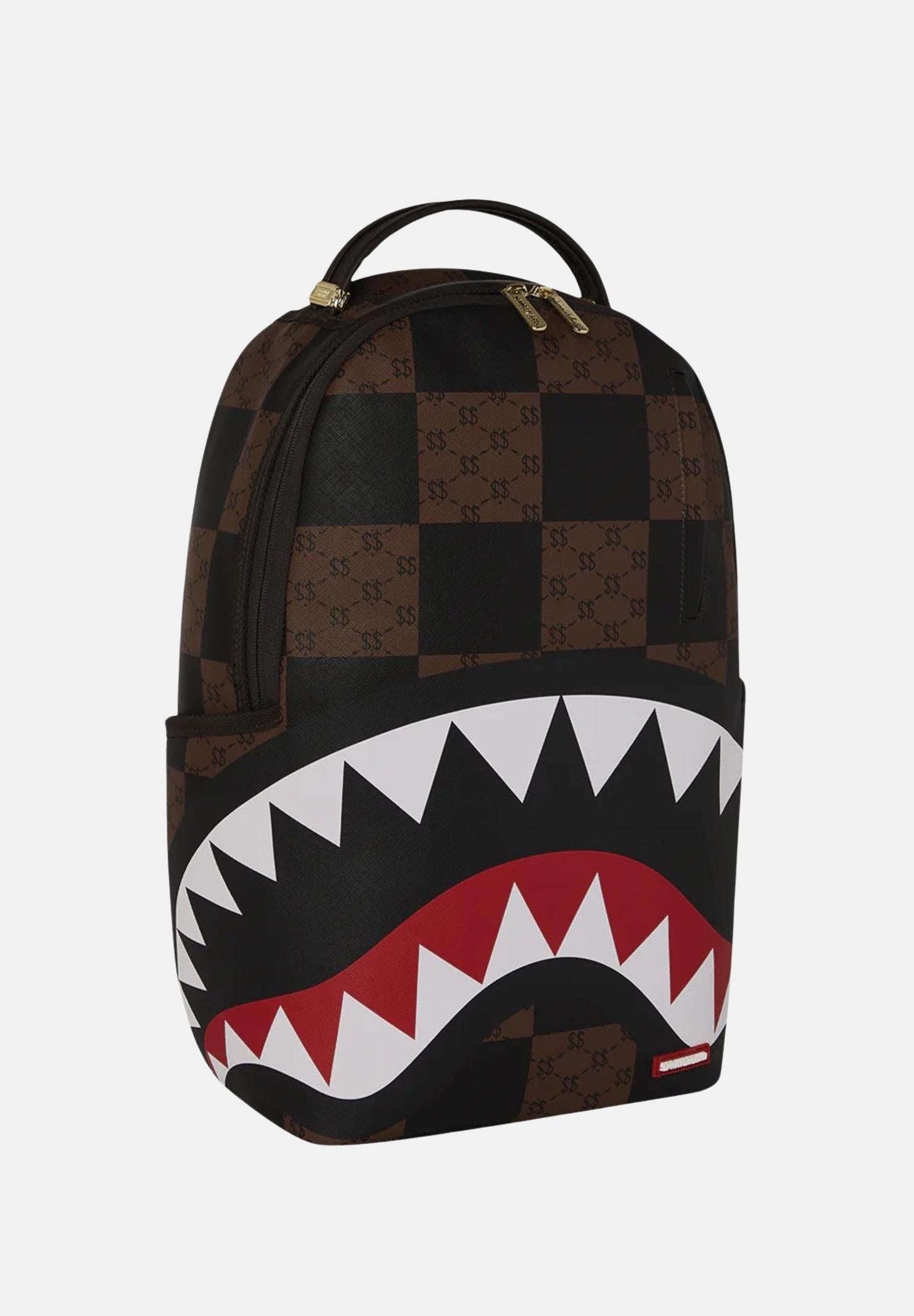 SPRAYGROUND Zaino ENLARGED CHECK PARIS DLXSV marrone e nero per uomo e donna 910B6263NSZ . SPRAYGROUND 