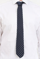 LANVIN Cravatta blu da uomo con fantasia a pois 1303 5 LANVIN 