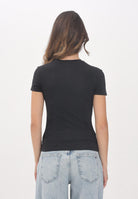 TOMMY JEANS T-shirt a manica corta nera da donna con logo DW0DW21422BDS  TOMMY JEANS 